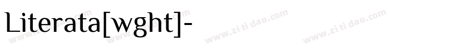 Literata[wght]字体转换